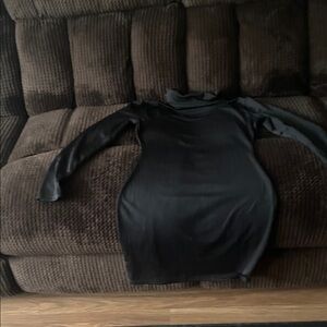 Elegant Black Turtleneck Dress